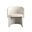 Tess Dining Chair In Elite Ivory Polyester Fabric