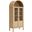 Tessa Arched Storage Tall Display Cabinet In Oak