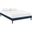 Tessie Full Fabric Bed Frame With Squared Tapered Legs In Azure