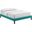 Tessie Teal Full Fabric Bed Frame with Squared Tapered Legs