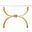 Teton Console In Gold With White Marble Top