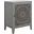 Thea Gray Walnut 1 Door Carved Nightstand