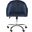 Themis Navy Velvet Chrome Leg Swivel Office Chair