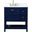 Theo 32 Inch Single Bathroom Vanity In Blue With Backsplash