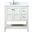 Theo 32 Inch Single Bathroom Vanity In White With Backsplash