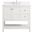 Theo 36 Inch Single Bathroom Vanity In White With Backsplash