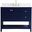 Theo 42 Inch Single Bathroom Vanity In Blue With Backsplash