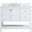Theo 42 Inch Single Bathroom Vanity In White With Backsplash