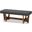 Theo Mid-Century Modern Dark Grey Fabric Upholstered Walnut Finished Bench
