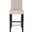 Thompson Taupe and Espresso 23.9 Inch Linen Counter Stool with Silver Nailheads