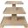 Three Tier Center Column Side Table In Brown