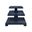 Three Tier Center Column Side Table In Navy