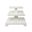 Three Tier Center Column Side Table In White
