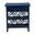 Tiaret Natural Rattan Nightstand with Drawer and Shelves In Blue