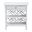 Tiaret Natural Rattan Nightstand with Drawer and Shelves In White
