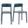 Tibo Stackable Outdoor Side Chair Set of 2 In Blue