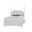 Tide and Timber Queen Pencil Poster Bed With Footboard Storage In Blue
