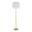 Tier 64 Inch Metal Floor Lamp In Gold and Off white