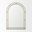 Tiffany Double Frame Metal Arched Mirror In White