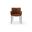 Tiffany Faux Leather Dining Armchair In Brown