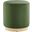 Tilden 16 Inch Performance Velvet Upholstered Round Ottoman In Moss Green