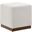 Tilden 17 Inch Boucle Upholstered Square Ottoman In White