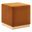 Tilden 17 Inch Performance Velvet Upholstered Square Ottoman In Rust and Natural