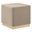 Tilden 17 Inch Performance Velvet Upholstered Square Ottoman In Taupe and Natural
