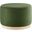 Tilden 23 Inch Performance Velvet Upholstered Large Round Ottoman In Moss Green