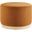 Tilden 23 Inch Performance Velvet Upholstered Large Round Ottoman In Rust and Natural