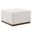 Tilden 28 Inch Boucle Upholstered Large Round Ottoman In White