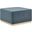 Tilden 28 Inch Performance Velvet Upholstered Large Round Ottoman In Blue and Natural