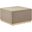 Tilden 28 Inch Performance Velvet Upholstered Large Round Ottoman In Taupe and Natural