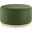 Tilden 29 Inch Performance Velvet Upholstered Large Round Ottoman In Moss Green