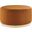 Tilden 29 Inch Performance Velvet Upholstered Large Round Ottoman In Rust and Natural