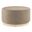 Tilden 29 Inch Performance Velvet Upholstered Large Round Ottoman In Taupe and Natural