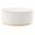 Tilden 38 Inch Performance Velvet Upholstered Large Round Ottoman In Alabaster and Natural