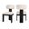 Timbra Linen Textured Fabric Upholstered Dining Chair Set of 2 In Beige and Stained Black