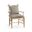 Timeless Doppler Ladderback Arm Chair In Stripped Brown Chestnut
