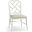Timeless Saros Chippendale Bamboo Side Chair In Chalk White