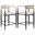 Tina Fabric Upholstered Counter Chair Set of 2 In Beige