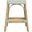 Tobias 24.5 Inch Rattan White And Green Counter Stool