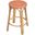 Tobias 24 Inch Orange And White Rattan Round Counter Stool