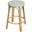 Tobias 24 Inch White And Green Rattan Round Counter Stool
