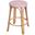 Tobias 24 Inch White And Pink Rattan Round Counter Stool