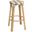 Tobias 30 Inch Beige Striped Round Rattan Bar Stool