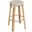 Tobias 30 Inch Tan And Beige Round Rattan Bar Stool