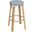 Tobias 30 Inch Twilight Round Rattan Bar Stool In Blue