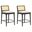 Tobias Counter Height Bar Stool Set of 2 In Black and White