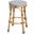 Tobias Outdoor Rattan and Metal Counter Stool In Black and White